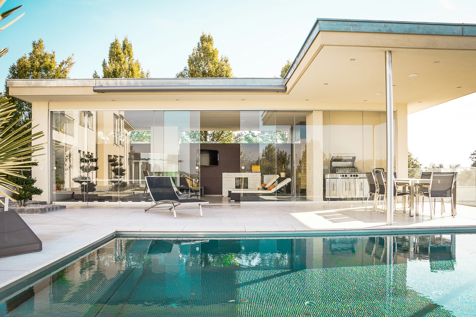 Panoramic view of an Italian residential villa
