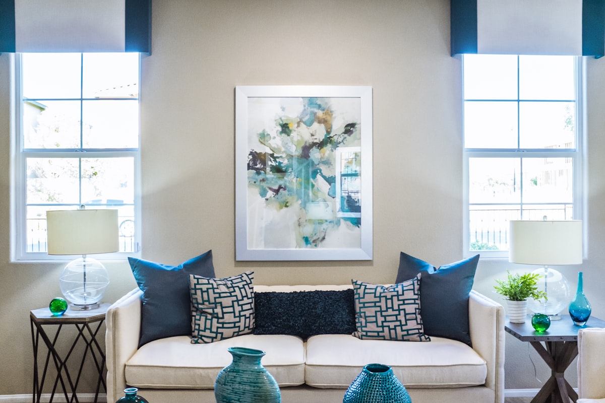 Furnished residential living room