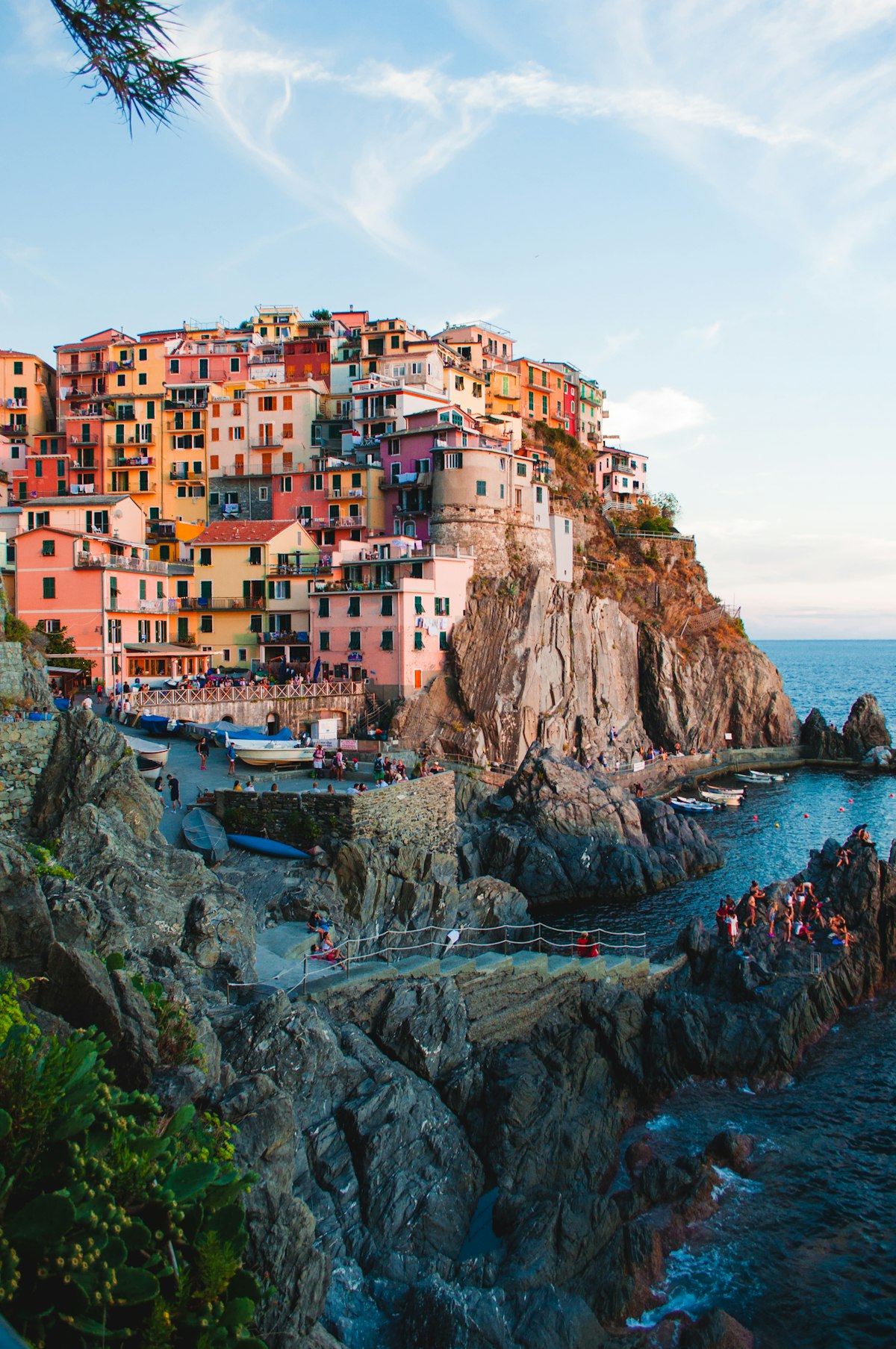 Italian village with traditional homes